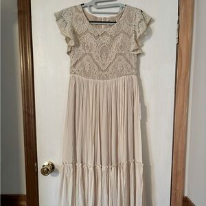 Joyfolie girls Macy dress in cream